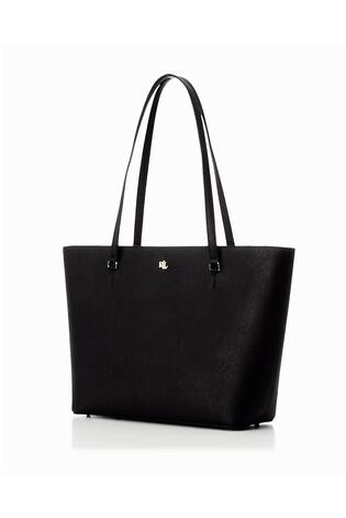 Lauren Ralph Lauren Karly Crosshatch Leather Shopper Tote Bag - Image 2 of 6