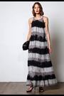Religion Black Unknown Maxi Dress In Tie Dye Stripe Dress - Image 2 of 7