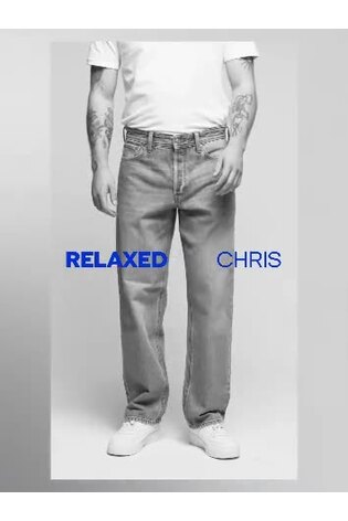 JACK & JONES Grey Chris Relaxed Fit Jeans - Image 2 of 6