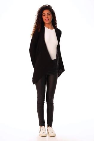 Roman Black Waterfall Front Jersey Cardigan - Image 2 of 5