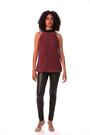 Roman Pink Glitter Plisse Halter Neck Top - Image 2 of 6