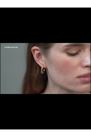 Karen Millen Small Crystal Hoop Earrings - Image 2 of 6 Karen Millen Small Crystal Hoop Earrings - Image 2 of 6