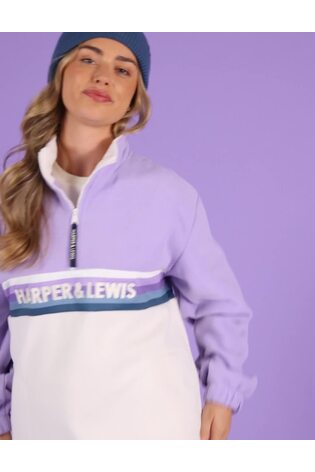 Harper & Lewis Purple One Eighty 1/4 Zip Polar Fleece - Image 1 of 1