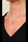 Caramel Jewellery London Silver Tone Moon & Star Double Layer Necklace - Image 2 of 8