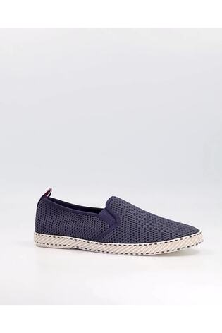 Dune London Blue Chrome Flin Mesh Espadrille Shoes - Image 2 of 5