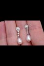 The Diamond Store White Stellato Collection Pearl and Diamond Earrings in 9K White Gold - Image 2 of 6