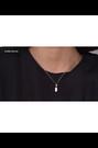 Karen Millen Silver Tone Crystal Baguette Pendant Necklace - Image 2 of 6