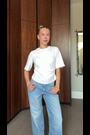White Cinched Waisted T-Shirt - Image 2 of 9