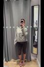 Chocolate Brown Polka Dot Jersey Denim Cropped Capri Leggings - Image 2 of 9