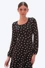 Roman Black Bow Print Lace Detail Stretch Dress - Image 2 of 6