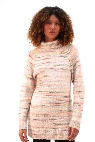 Roman Black Spacedye Roll Neck Tunic Jumper - Image 2 of 6