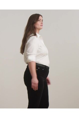 Lauren Ralph Lauren Curve Silky Stretch Cotton Crest Logo Shirt - Image 2 of 9