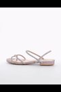 Dune London Natural Wide Fit Nightengale Embellished Flat Sandals - Image 2 of 7