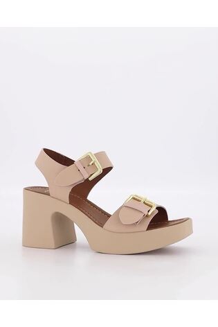 Dune London Pink Jenies Buckle Platform Sandals - Image 2 of 6