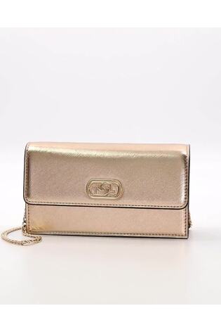Dune London Gold Chrome Sapphire Branded Phone Cross-Body Bag - Image 2 of 6