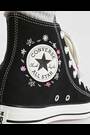 Converse Pink/Black Chuck Taylor All Star High Top Trainers - Image 2 of 11