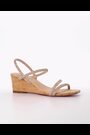 Dune London Pink Kalia Embellished Low Cork Wedge Sandals - Image 2 of 6