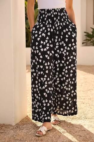 Itim - Roman Abstract Palazzo Pantalon - Larawan 2 ng 5