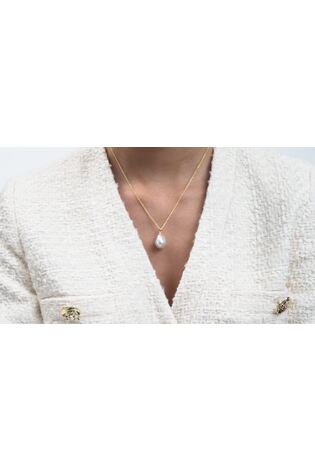 Ted Baker Gold Tone Parmlia: Pearly Chain Pendant Necklace - Image 2 of 6