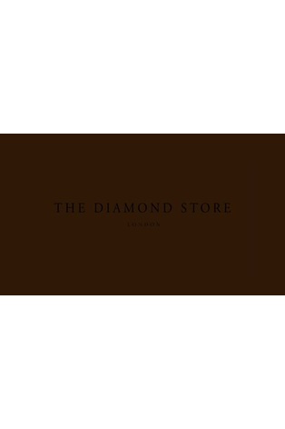 The Diamond Store Blue Sapphire 6 x 4mm and Diamond 9K White Gold Pendant Necklace