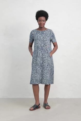 Seasalt Cornwall Blue Pipers Short Sleeve Dress - Image 2 of 7