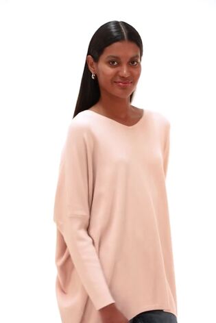 Roman Pink Lace Back V-Neck Tunic - Image 2 of 6