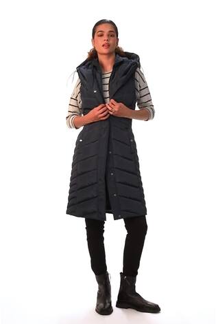 Roman Blue Chevron Quilted Hooded Gilet - Image 2 of 7