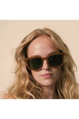 PILGRIM Brown Katya Iconic Retro Sunglasses - Image 2 of 5