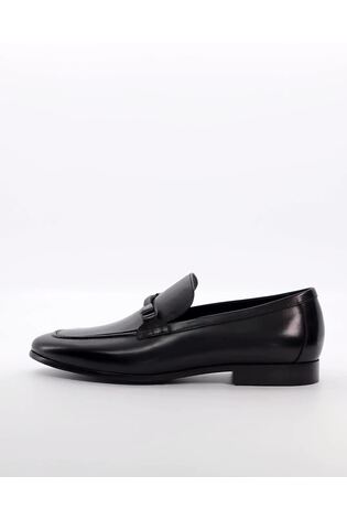 Dune London Black Scilly Woven Trim Loafers - Image 2 of 6
