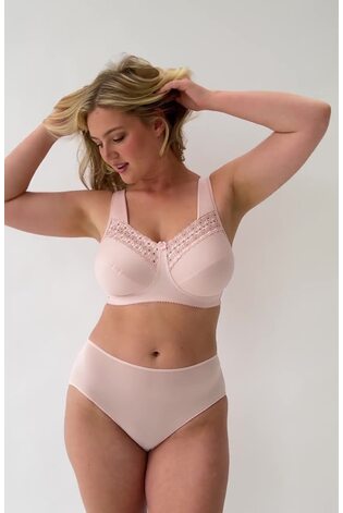 Miss Mary of Sweden Pink Broderie Anglaise Non-Wired Bra - Image 2 of 5