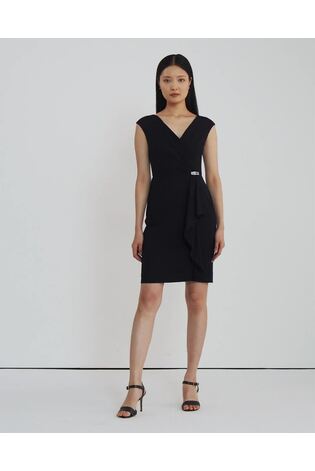 Lauren Ralph Lauren Navy Stretch Wrap Rylan Dress - Image 2 of 4