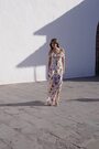 Sosandar Cream Cold Shoulder Ruffle Maxi Dress - Image 2 of 6