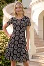 Roman Black Heart Circle Lace Stretch Dress - Image 2 of 5