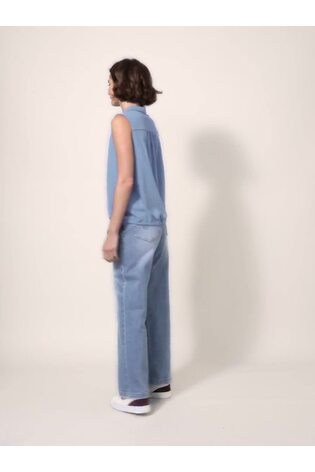 White Stuff Blue Flowing Grasses Jersey Shirt - Image 2 of 7 White Stuff Blue Flowing Grasses Jersey Shirt - Image 2 of 7