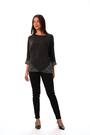 Roman Black Contrast Sparkle Stretch Top - Image 2 of 6