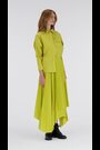 leem Green Asymmetric Pleated Skirt - Image 2 of 6