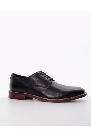 Dune London Black Wide Fit Stanleyy Soft Leather Gibson Shoes - Image 2 of 7 Dune London Black Wide Fit Stanleyy Soft Leather Gibson Shoes - Image 2 of 7