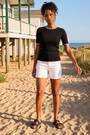 Roman Black Button Detail Ribbed Knit Top - Image 2 of 7
