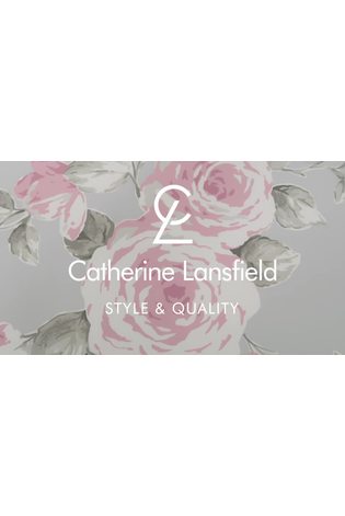 Catherine Lansfield Grey Reversible Canterbury Floral Quilted Bedspread - Image 2 of 3