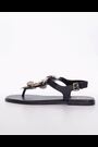 Dune London Black Linaria Flower Toe Post  Sandals - Image 2 of 6
