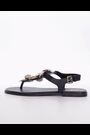 Dune London Black Linaria Flower Toe Post  Sandals - Image 2 of 6