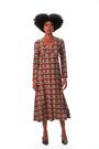 Roman Yellow Geo Print Stretch Midi Dress - Image 2 of 6