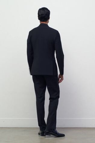 Tailored-Fit Double-Breasted Tuxedo Jacket in Black - Image 2 of 8