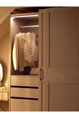 White Evie Statement Oak Effect 1.5m Sliding Wardrobe - Image 2 of 16