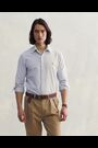 Polo Ralph Lauren Blue & White Stripe Long Sleeve Custom Fit Oxford Shirt - Image 2 of 8