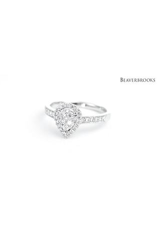 Beaverbrooks Platinum Diamond Pear Cluster Ring - Image 2 of 7