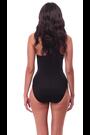 Miraclesuit Sparkle Plenty Jena One Shoulder Printed Foil Mesh Tummy Control Black Swimsuit - Image 2 of 2