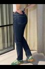 Dark Indigo Blue Dark Indigo High Waisted Straight 90s Loose Jeans - Image 2 of 12
