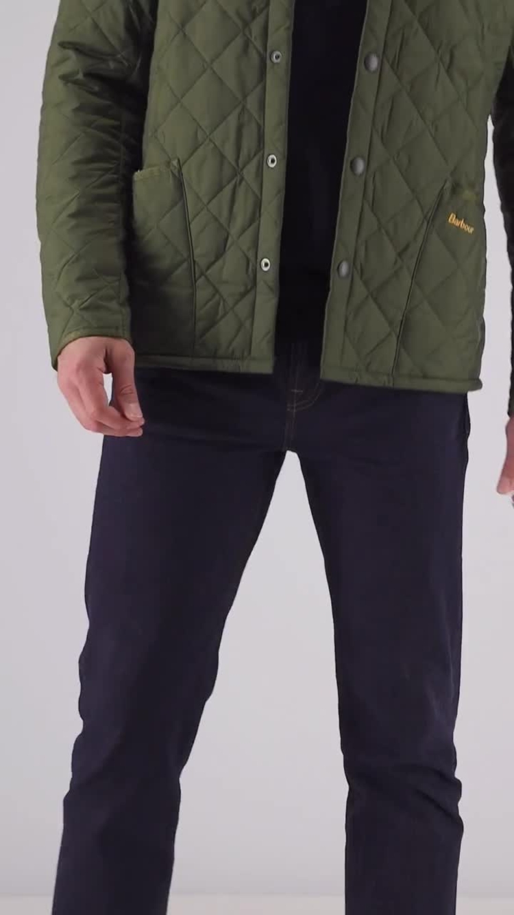 Buy Barbour® Khaki Green Heritage Liddesdale Slim Fit Quilted