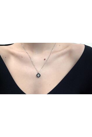 Ted Baker Silver Tone Cherlie Crystal Button Pendant Necklace - Image 2 of 7